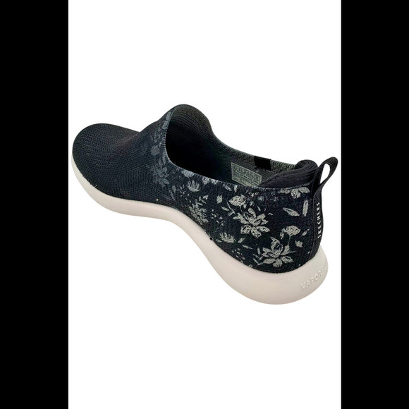 Skechers Vapor Foam Lite Vegan Washable Slip-Ons - Floral Bloom Black - Medium - Picture 2 of 3